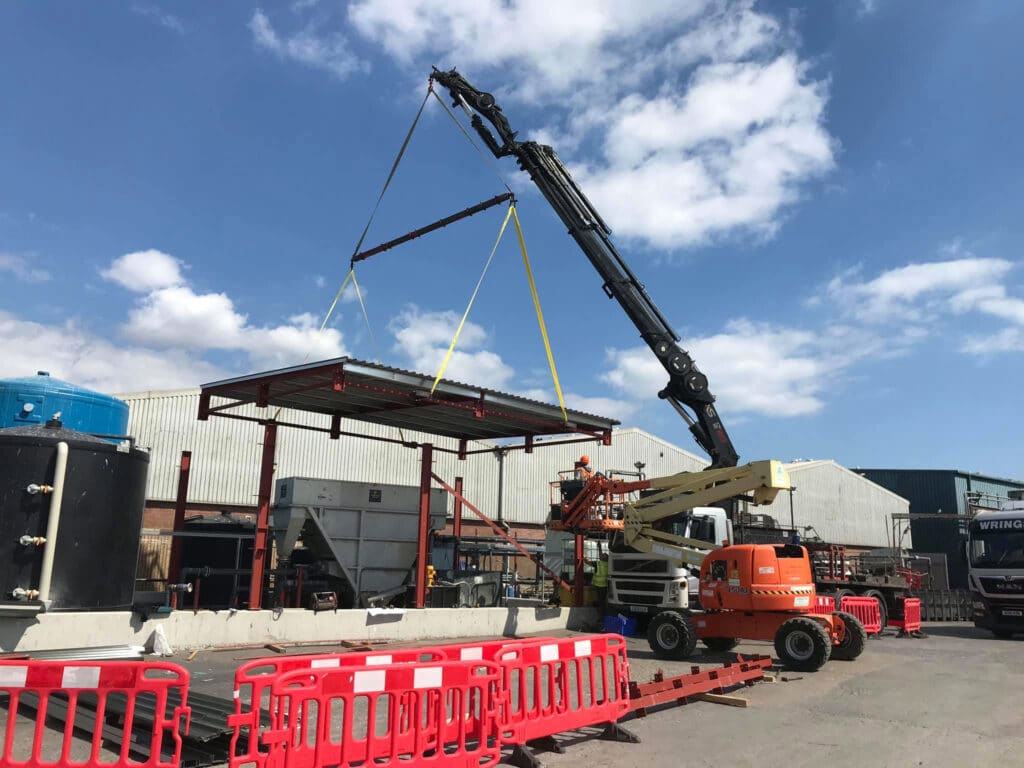 Mb Crane Hire Roof Clad On The Ground Lift Completed In One